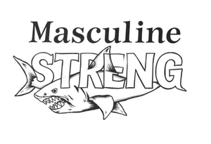 Masculine strong shark flowing tattoo idea
