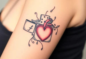 A traditional style tattoo design of a vintage zippo lighter with a traditional mom heart on the front tattoo idea