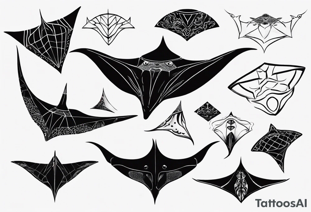 a manta ray tattoo idea