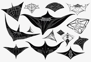 a manta ray tattoo idea