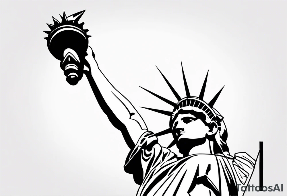 Statue of liberty tattoo idea