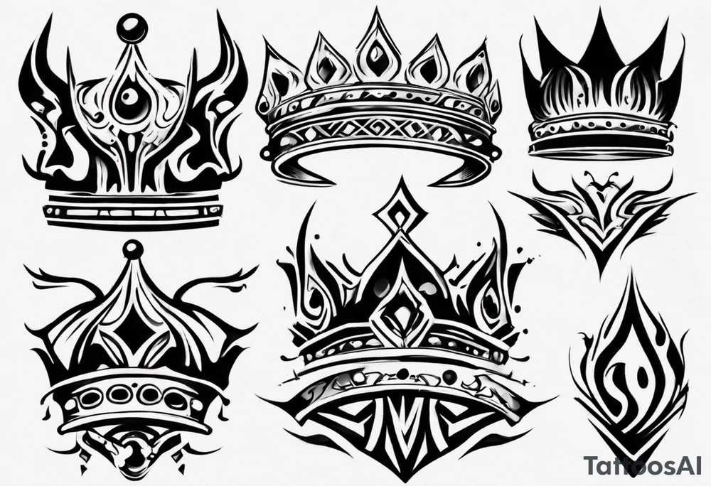 king crown tattoo idea
