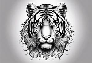tiger standing up tattoo idea