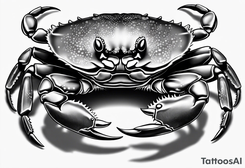 Crab con numero 69 tattoo idea