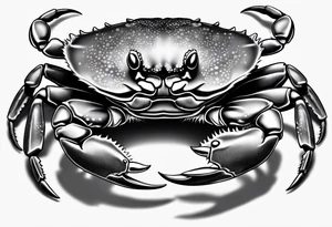 Crab con numero 69 tattoo idea