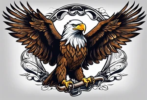 eagle drinking beer tattoo idea