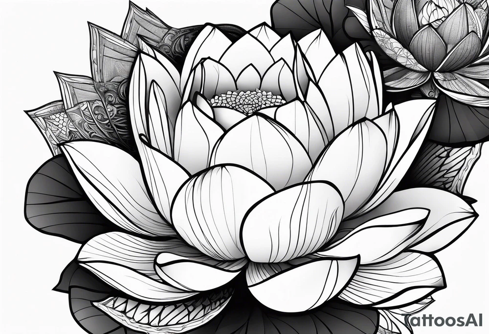 Lotus flower tattoo idea
