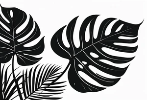 monstera tattoo idea