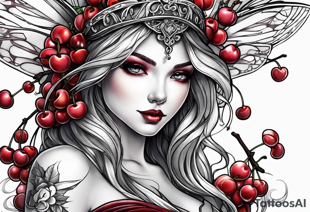 Cherry Fairy tattoo idea
