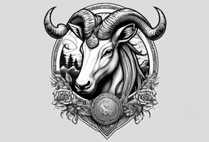 capricorn with shotgun tattoo idea