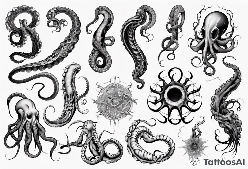 long tentacle tattoo tattoo idea