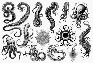 long tentacle tattoo tattoo idea