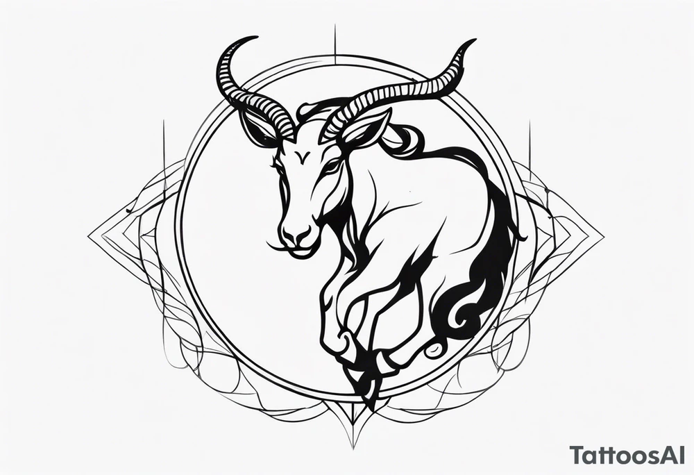 cool capricorn tattoo idea