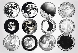 Lunar phases tattoo idea