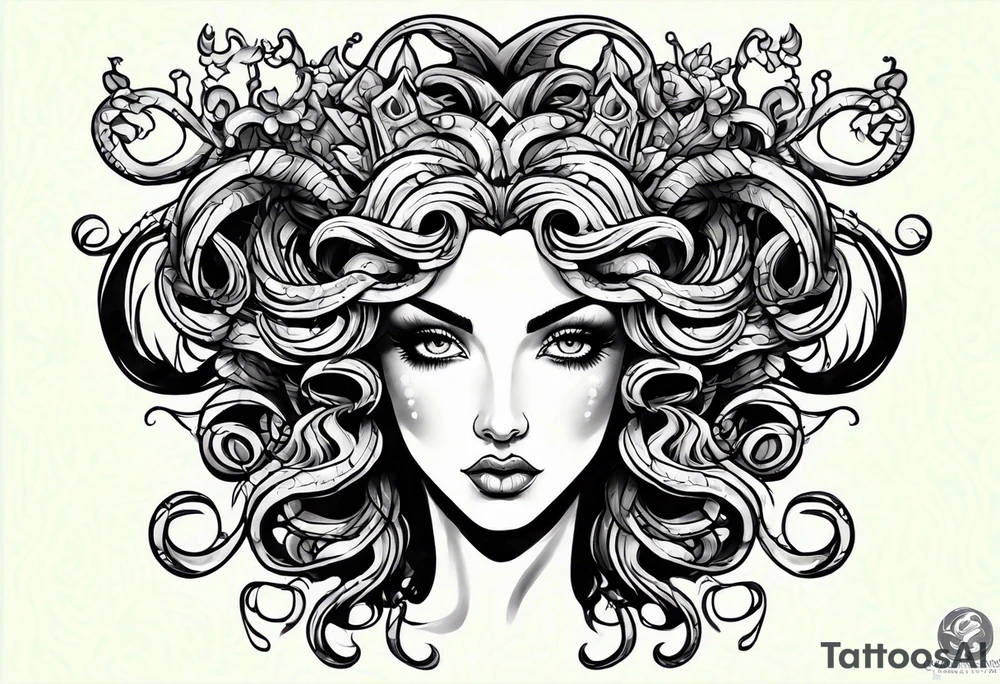 Medusa looking into you tattoo idea