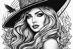 Beautiful witch tattoo idea