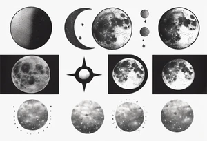 Realistic moon tattoo idea