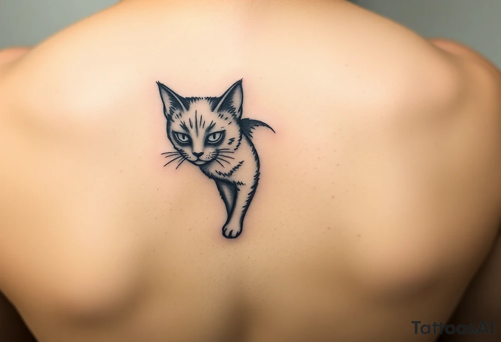 black cat tattoo idea