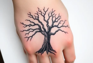 old dead majestic tree tattoo idea