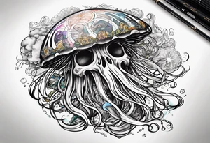 Jellyfish and atlas that the one in Greek methodology as a god tattoo idea