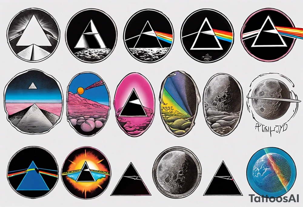 Pink Floyd album cover dark side of the moon tattoo idea