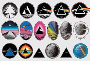 Pink Floyd album cover dark side of the moon tattoo idea