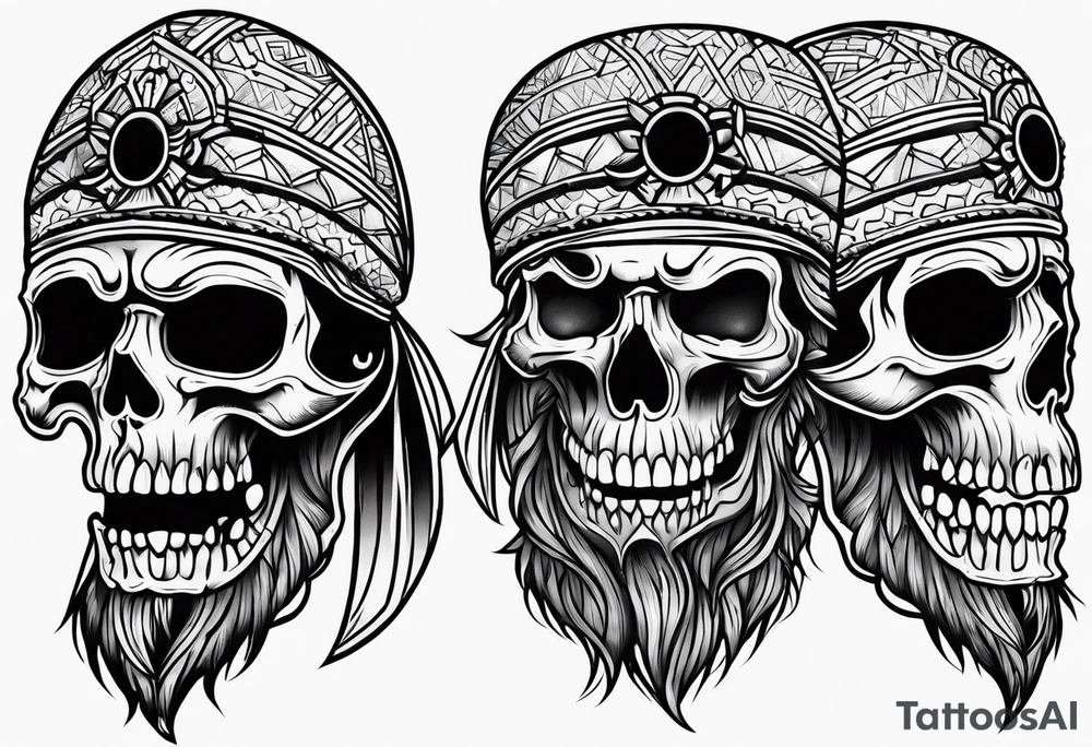 Crâne pirate tattoo idea