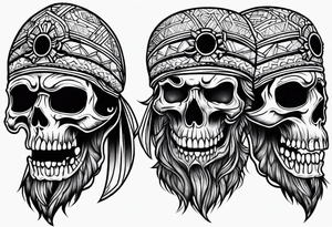 Crâne pirate tattoo idea