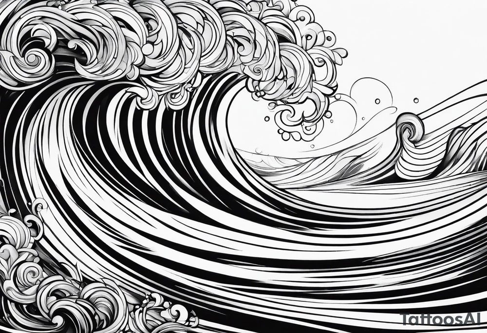 Abstract Waves tattoo idea
