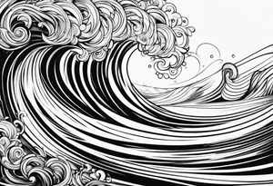 Abstract Waves tattoo idea