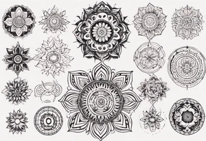 Minimalist Ornemental traditional
Mandala tattoo idea