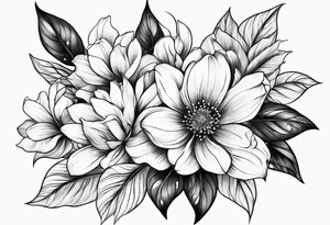 Delicate flower tattoo idea