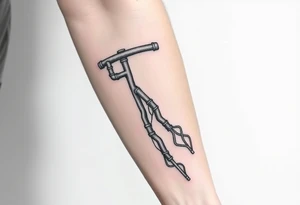 Top pipe starts closer to the elbow, long System of pipes that transitions and transforms into veins of forearm tattoo idea