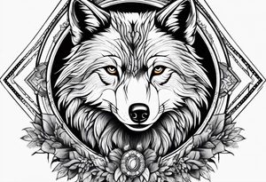 Wolf and raccoon 
Background Woods tattoo idea