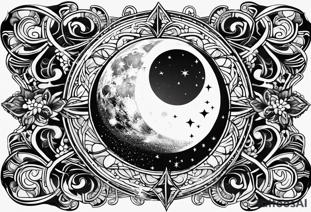 sacred moon tattoo idea