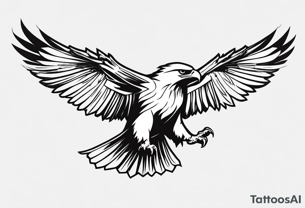 a soaring eagle tattoo idea