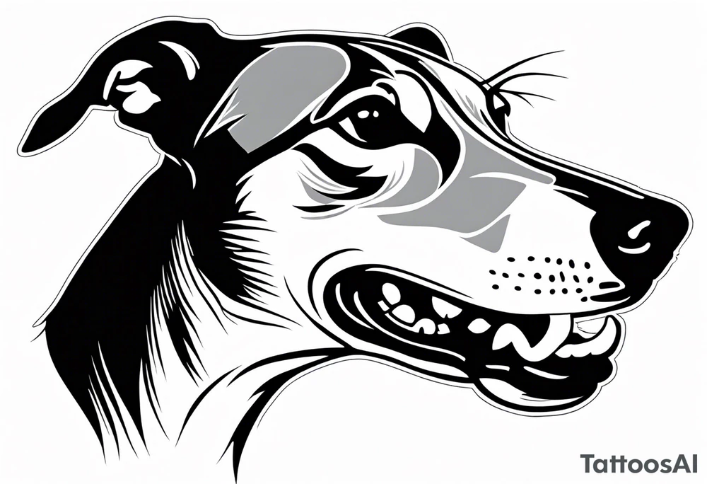 Greyhound head, majestic tattoo idea