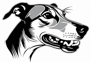 Greyhound head, majestic tattoo idea