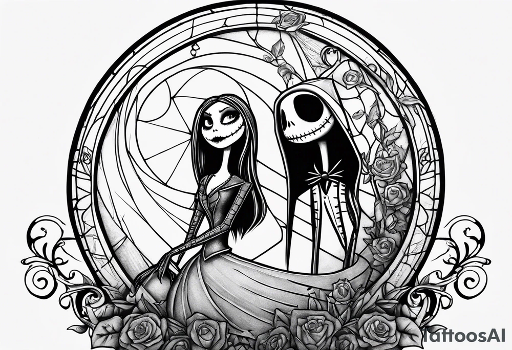 Nightmare before Christmas jack and sally tattoo idea