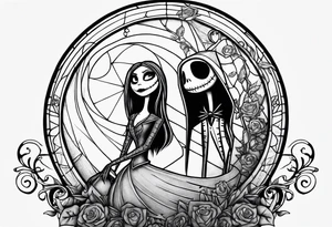 Nightmare before Christmas jack and sally tattoo idea