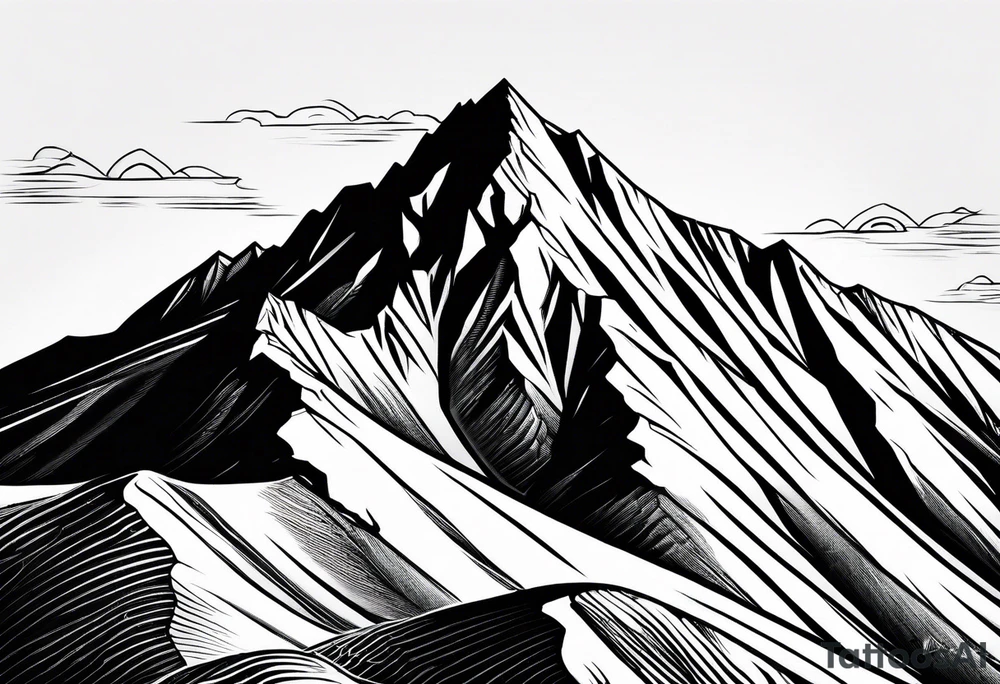 Small
One Mountain peak
Silhouette tattoo idea