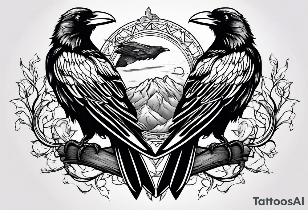 three ravens tattoo idea