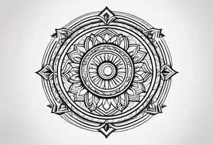 simple symbols small shapes lines and circles tattoo idea
