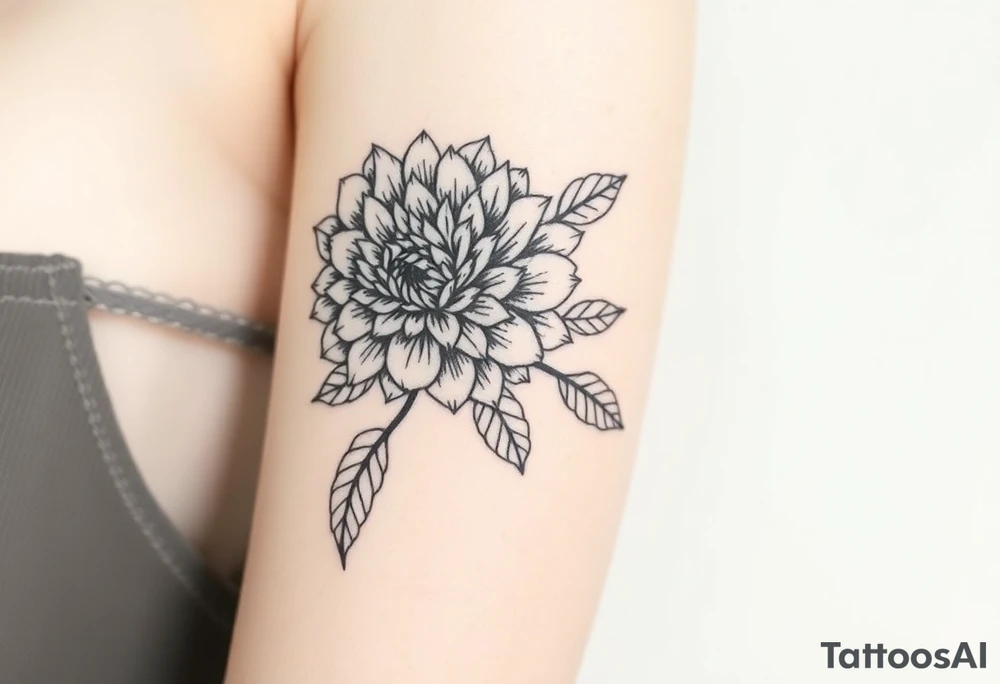 rose and chrysanthemum tattoo idea