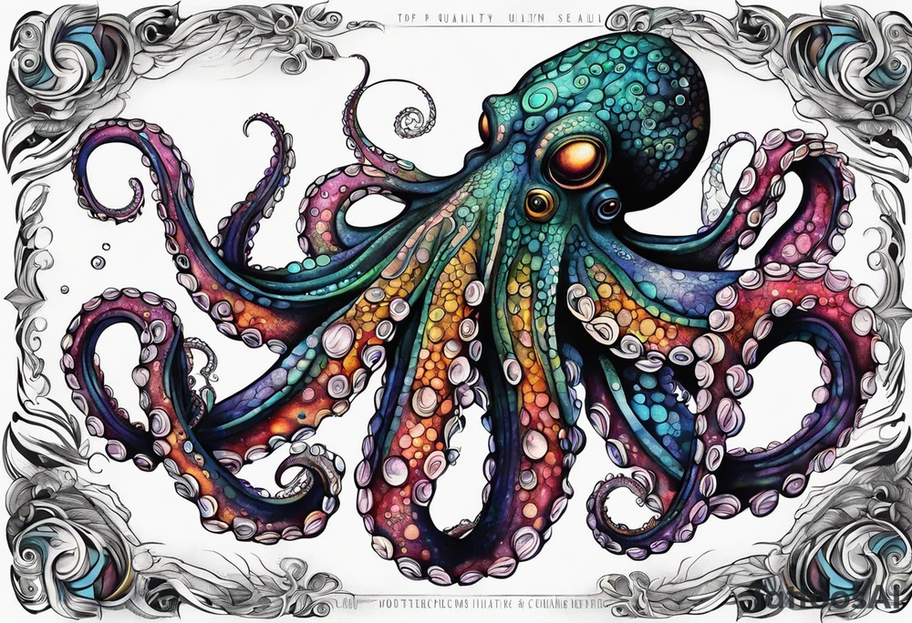 Deep sea octopus tattoo idea