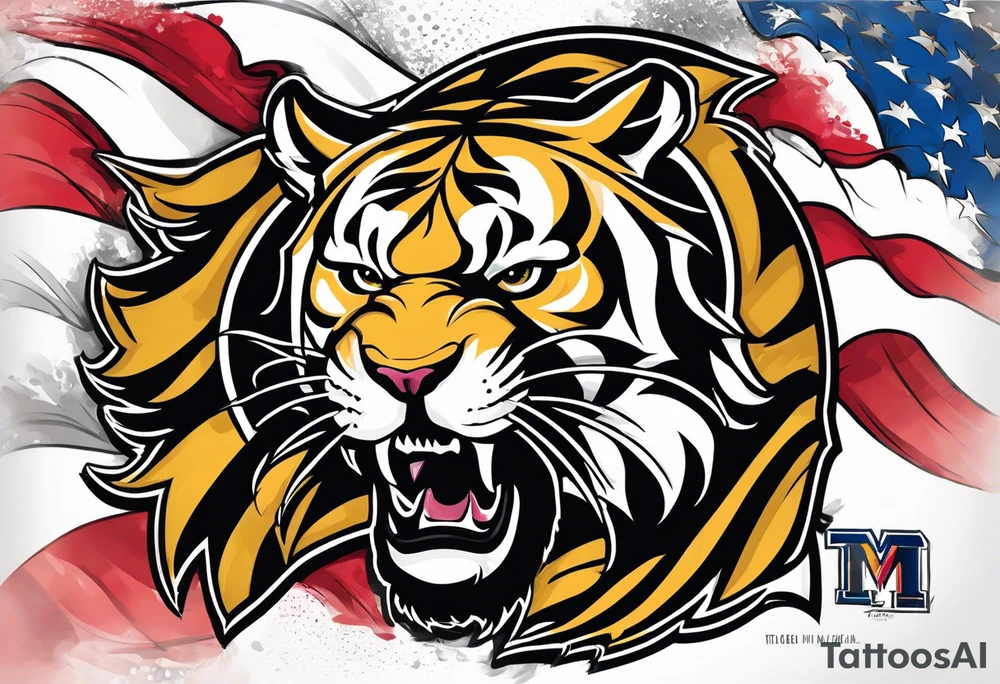 Missouri tigers football with Italian heritage and Motown music tattoo idea