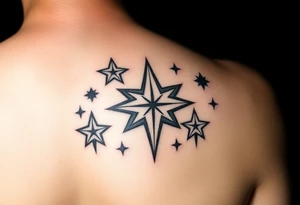 stars with god tattoo idea