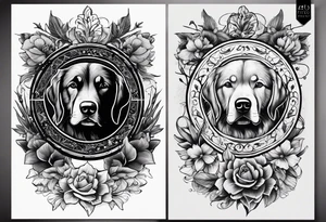 erstelle in tattoo mit den koordination der Insel sylt und den Initialen L und C sowie einer Hundepfote tattoo idea