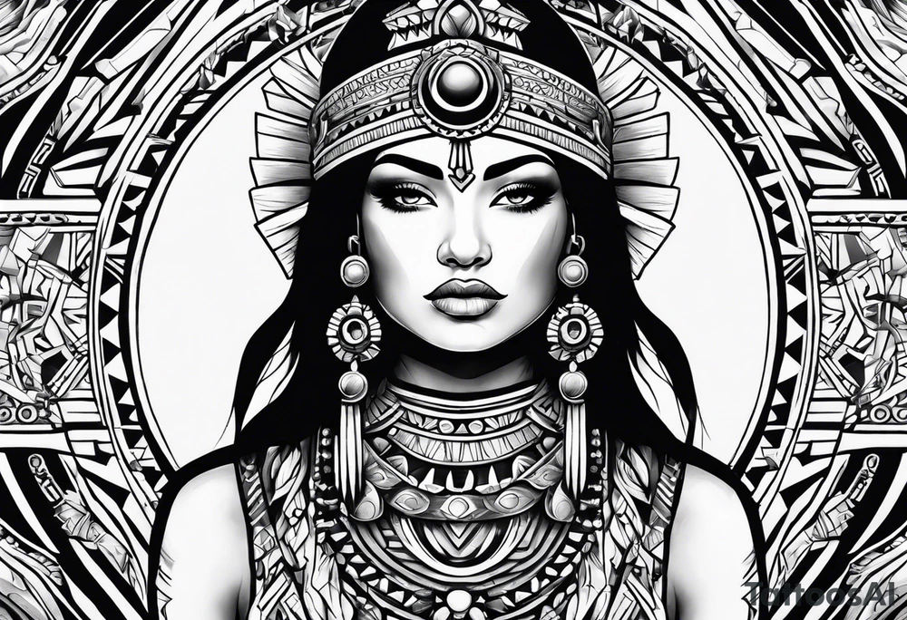 Aztec princess tattoo idea
