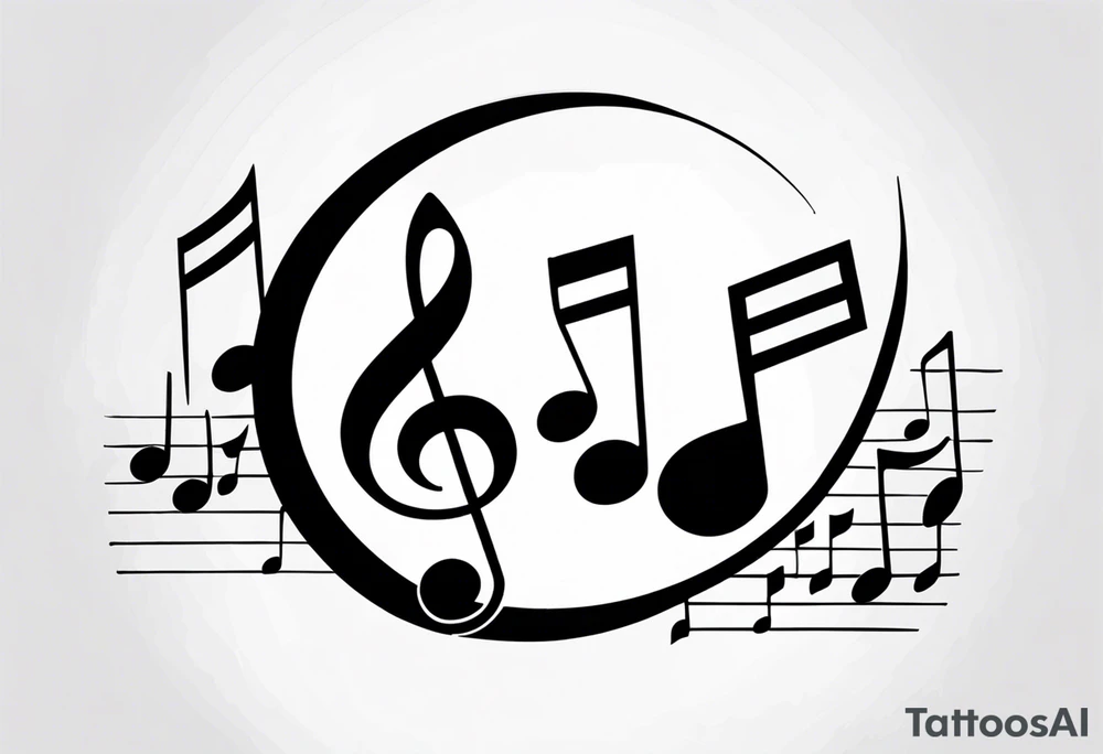 Music Notes Melody tattoo idea